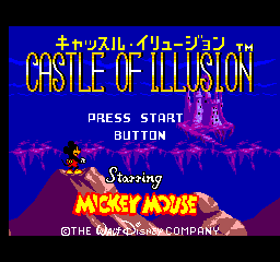 Mickey Mouse no Castle Illusion Title Screen